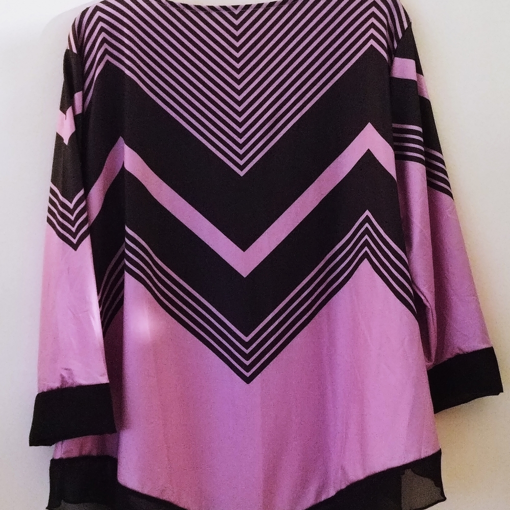 Black & lilac women's blouse - Picture 2 of 2